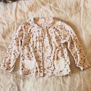 Bamboo baby girl snap jacket/cardigan